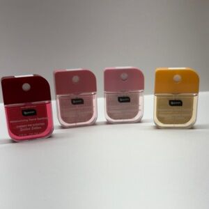 Set of 4 Moisturizing Hand Sanitizers cherry pie dragon, fruit, strawberry cake